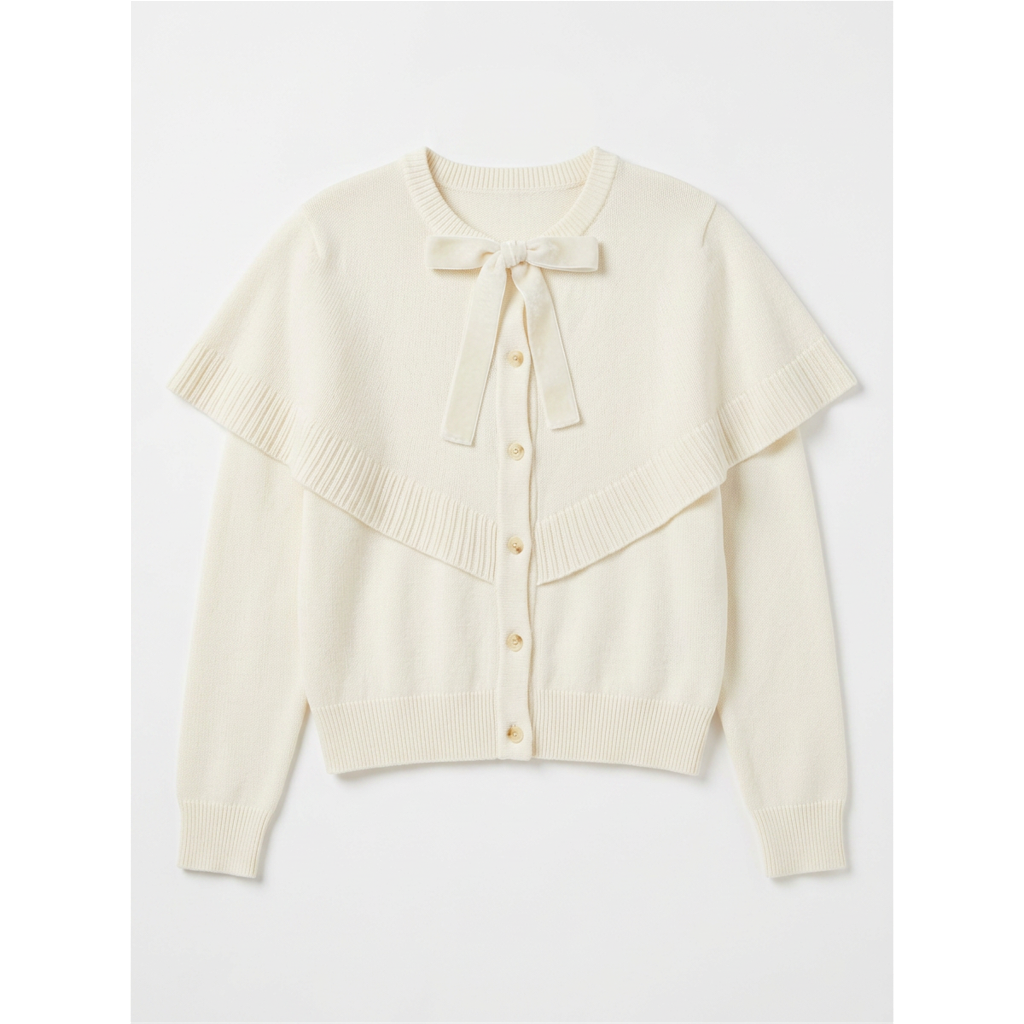 Cape Knit Cardigan in Cream by Imagine