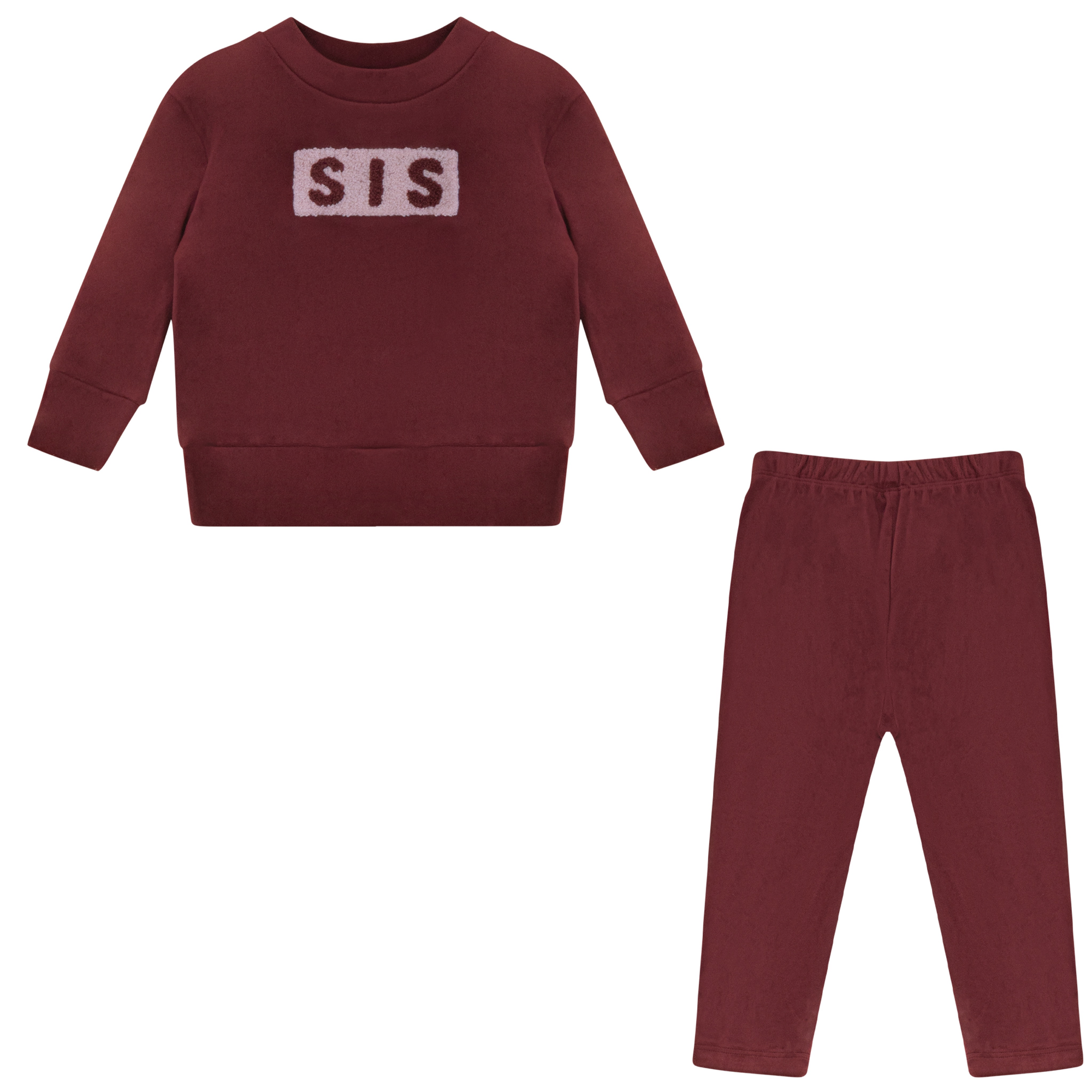 Brother & Sister Set in Burgundy Pink by Whipped Cocoa