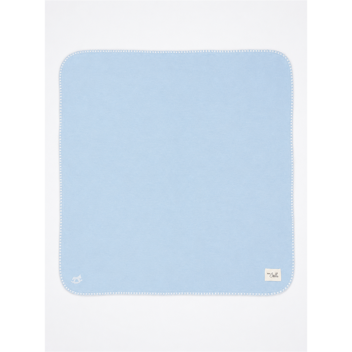Horse Embroidery Blanket in Blue One Size by Bebe Bella