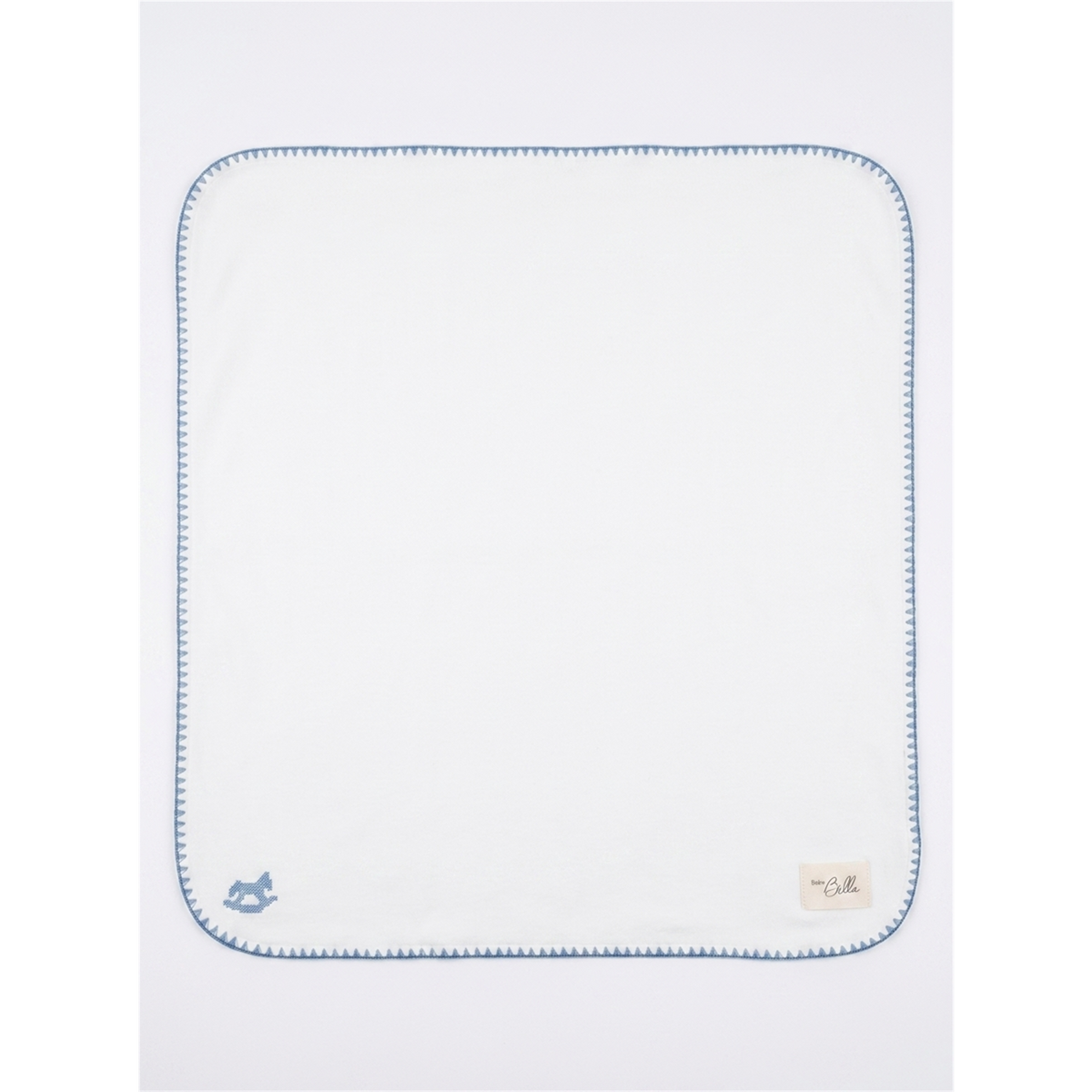 Horse Embroidery Blanket in Ivory One Size by Bebe Bella