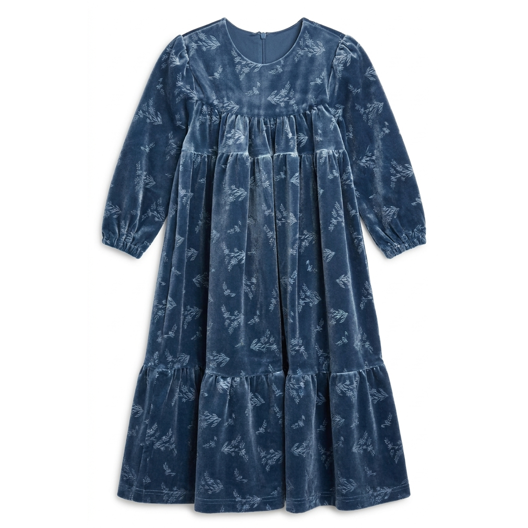 Floral Embossed Velour Robe in Blue by Seal
