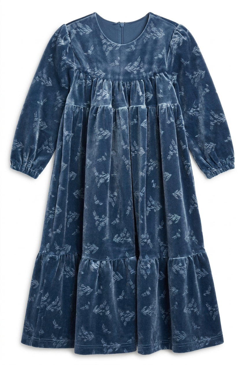 Floral Embossed Velour Robe