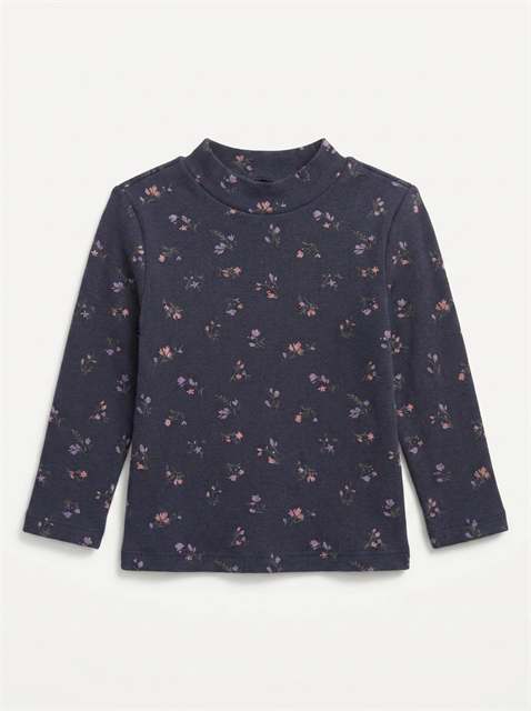Distressed Mock Neck Top