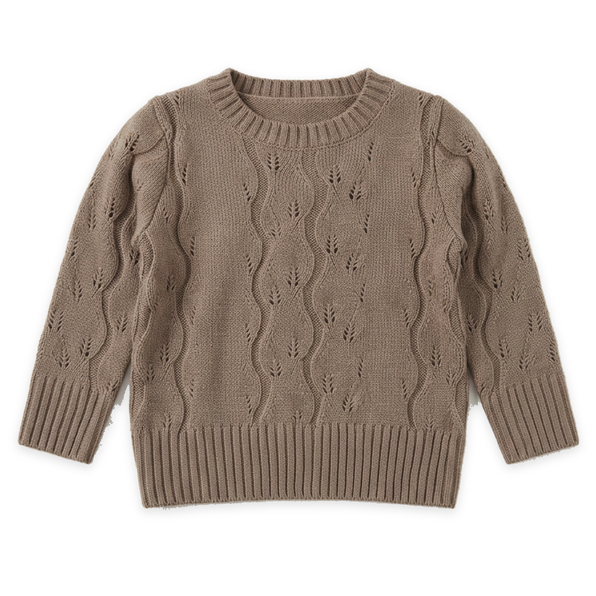 Knit Sweater in Brown by Space Grey