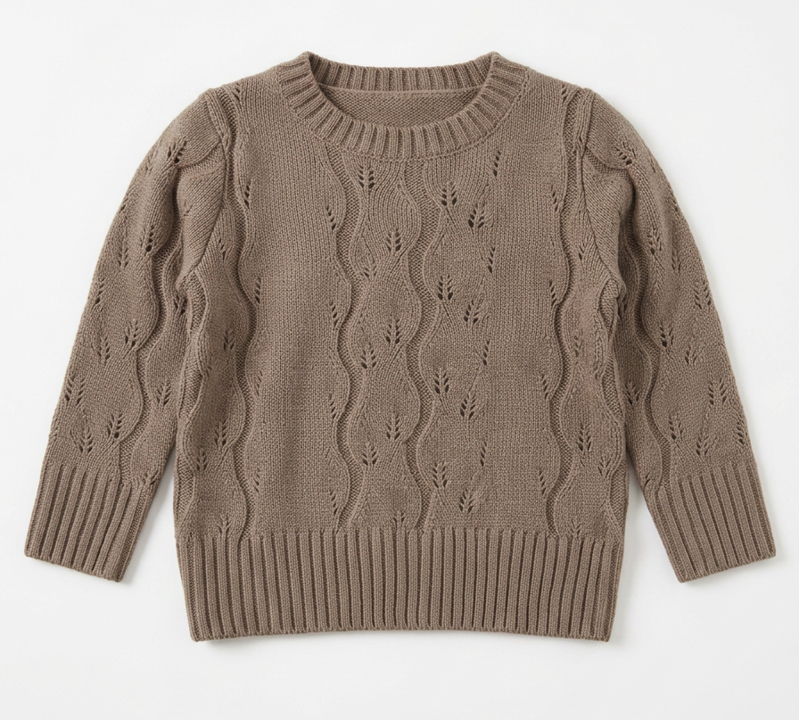 Knit Sweater in Brown by Space Grey