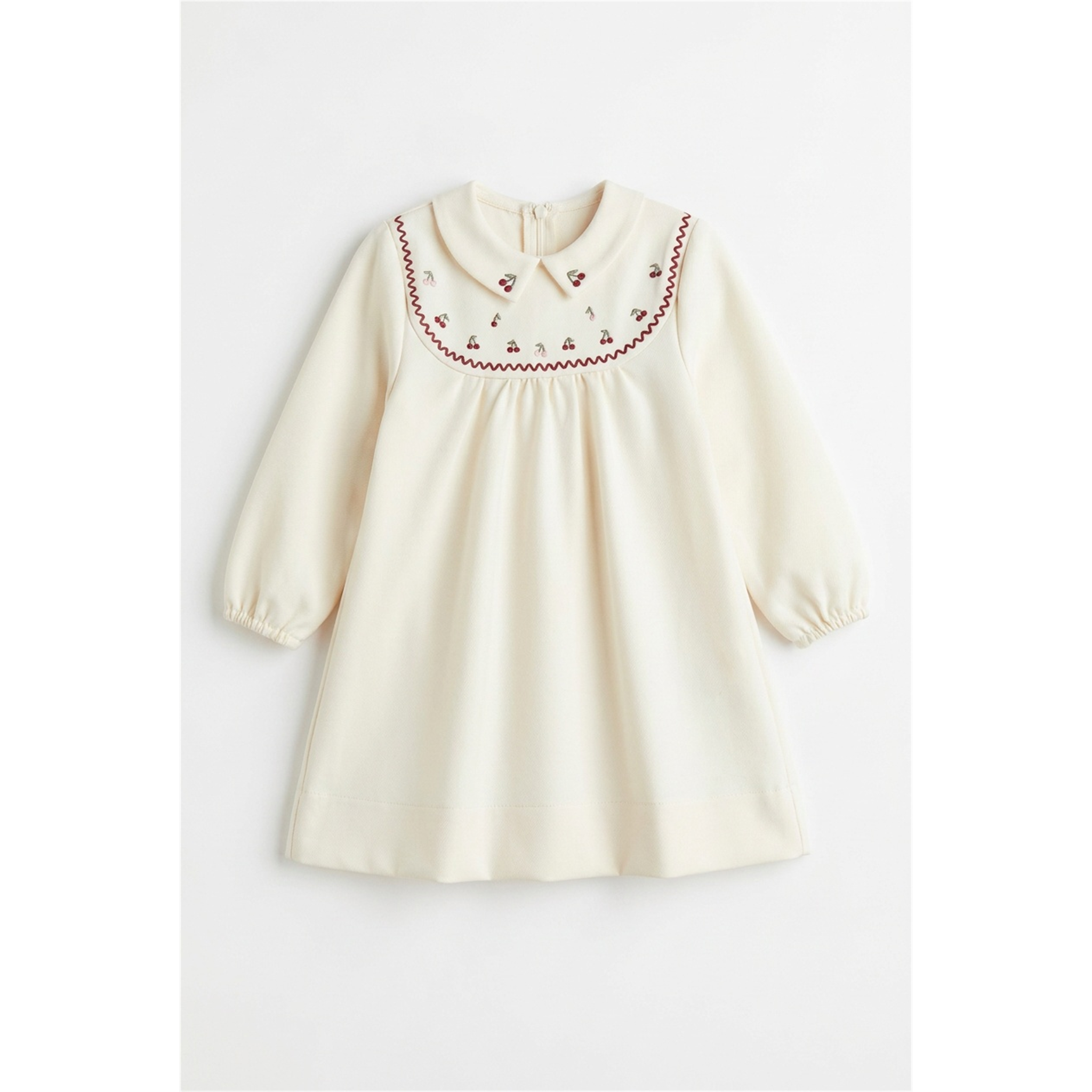 Cherry Embroidered Dress in Off White by Jolie Capri