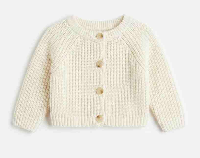 Knit Cardigan in Cream by My Basics