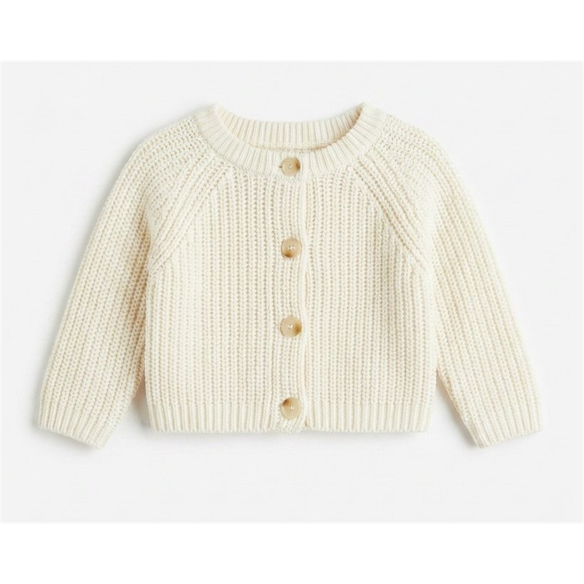 Knit Cardigan in Cream by My Basics
