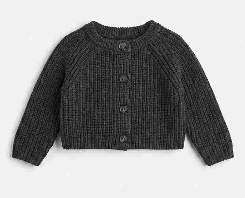 Knit Cardigan in Dark Grey by My Basics