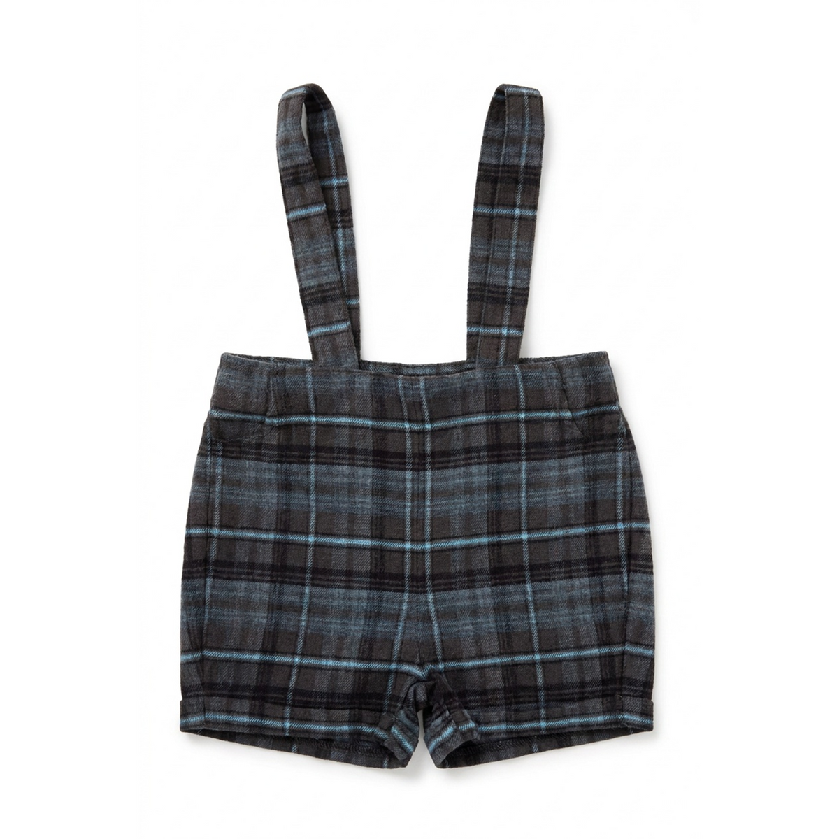 Plaid Overall in Brown by Space Grey