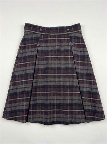 Plaid Skirt in Mahogany by Space Grey