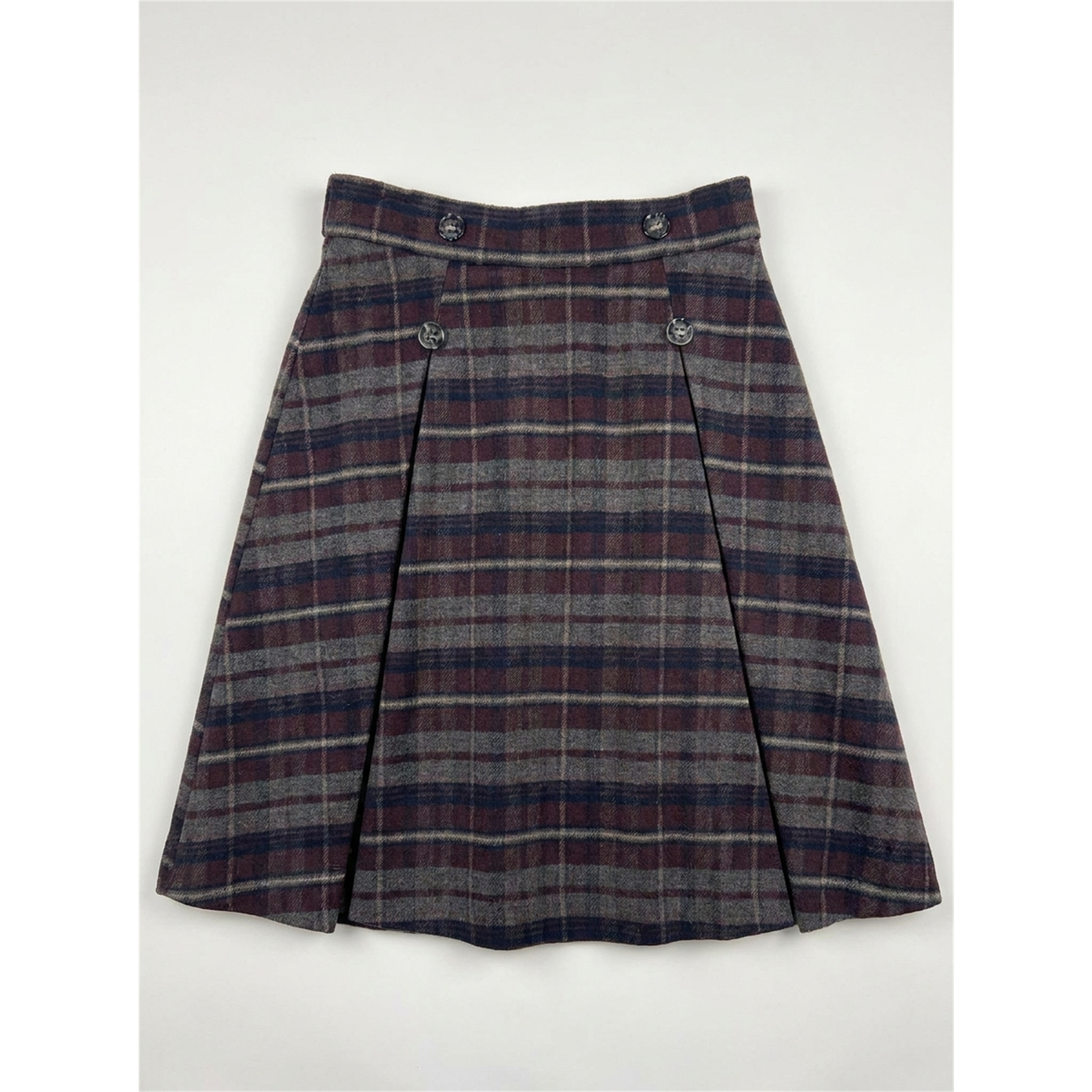 Plaid Skirt in Mahogany by Space Grey