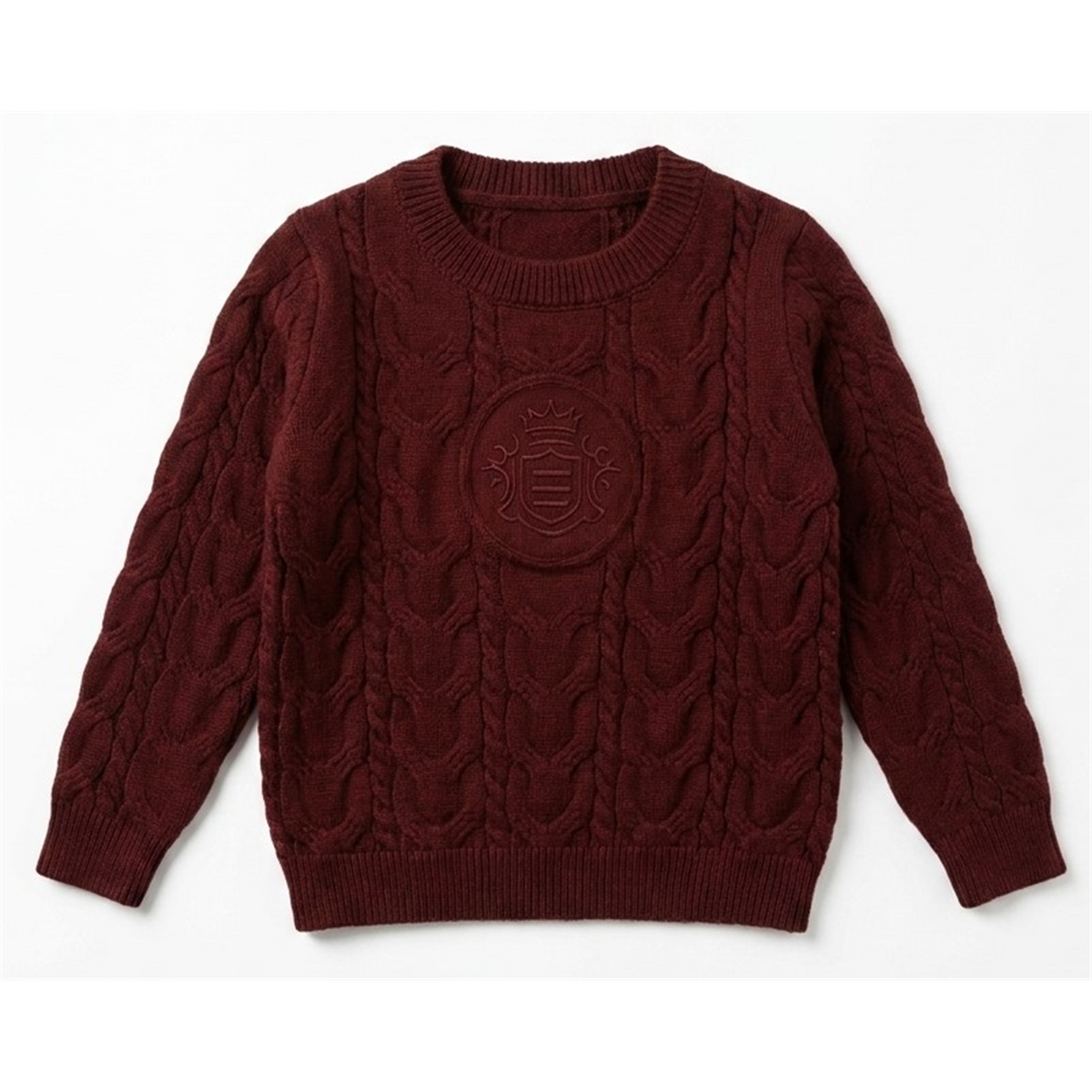 Cable Knit Sweater in Mahogany by Space Grey