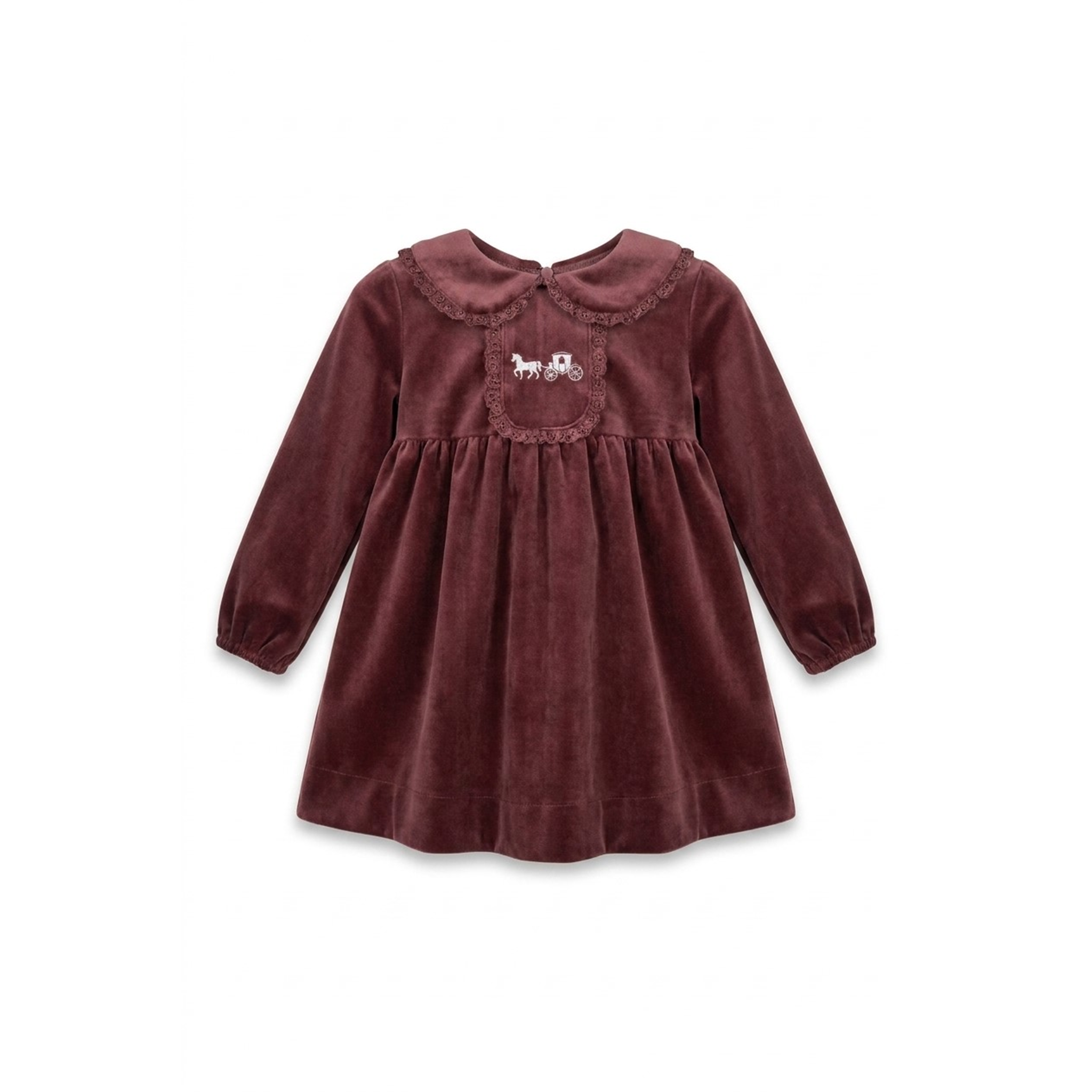 Horse Carriage Velour Dress