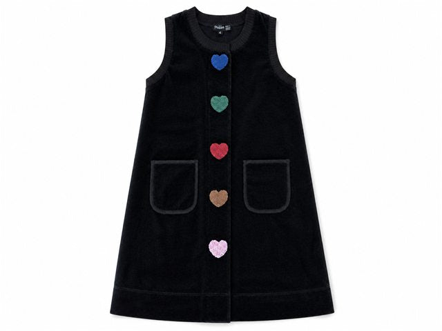 Hookstitch Heart Velour Jumper