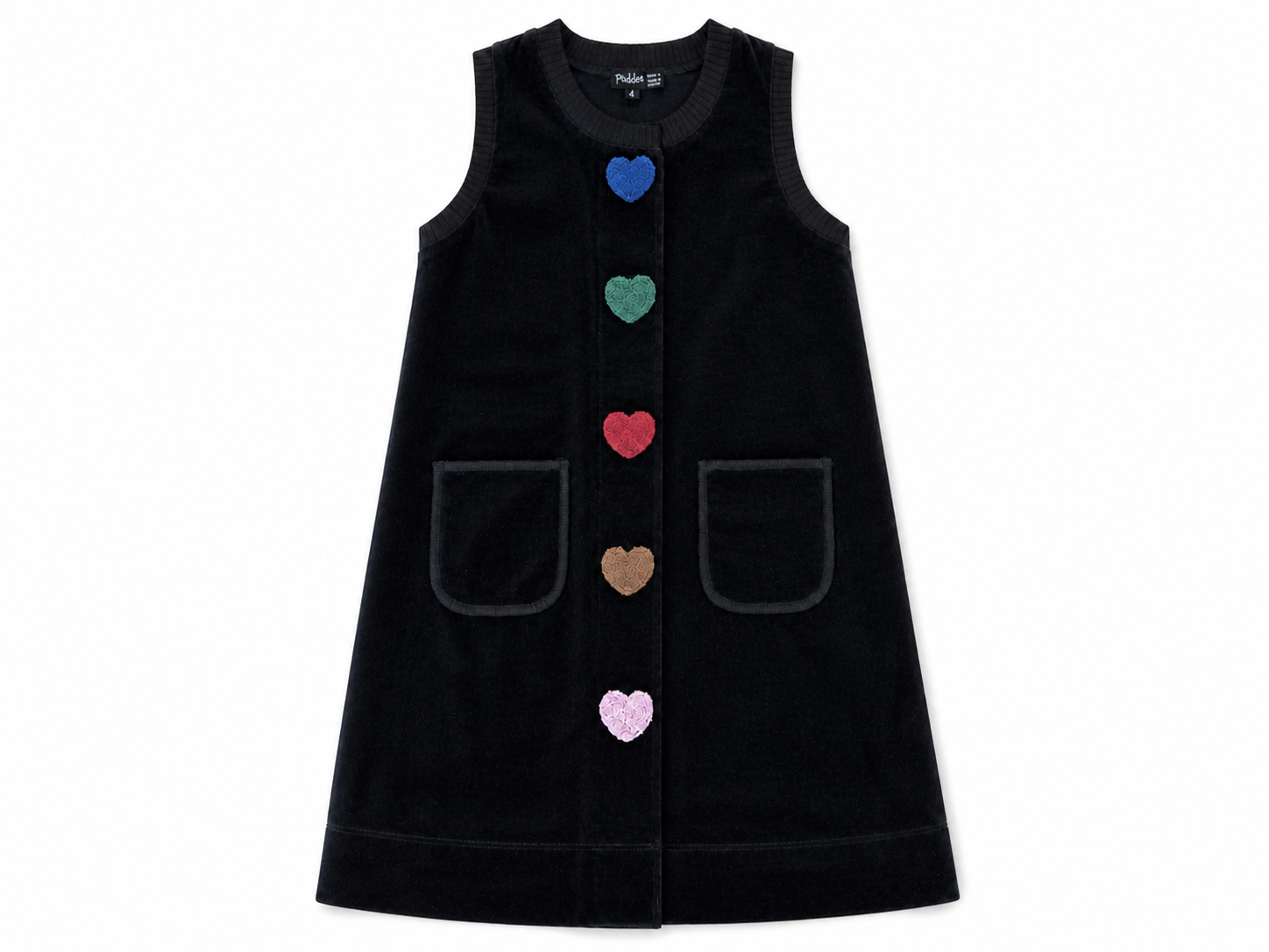 Hookstitch Heart Velour Jumper