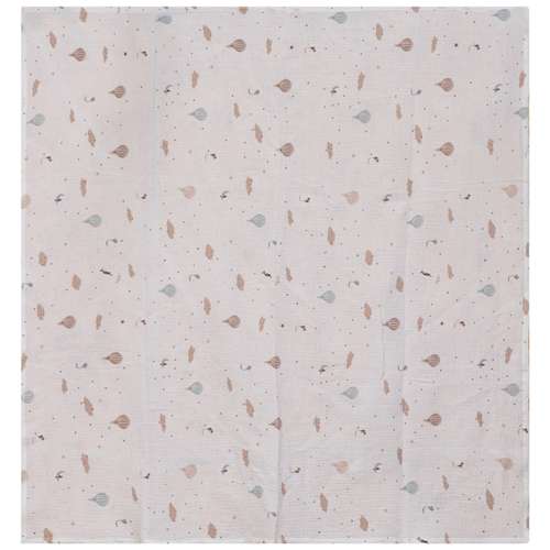 Balloon Print Swaddle in Ivory One Size by Bebe Bella
