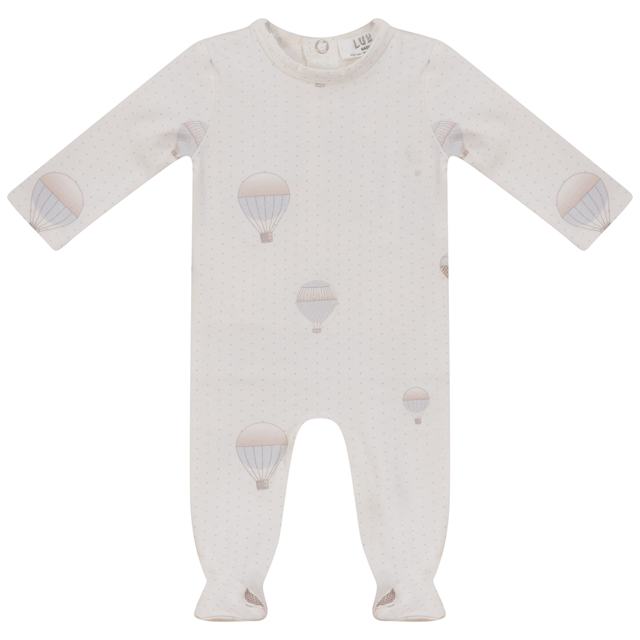 Dots and Balloon Print Footie