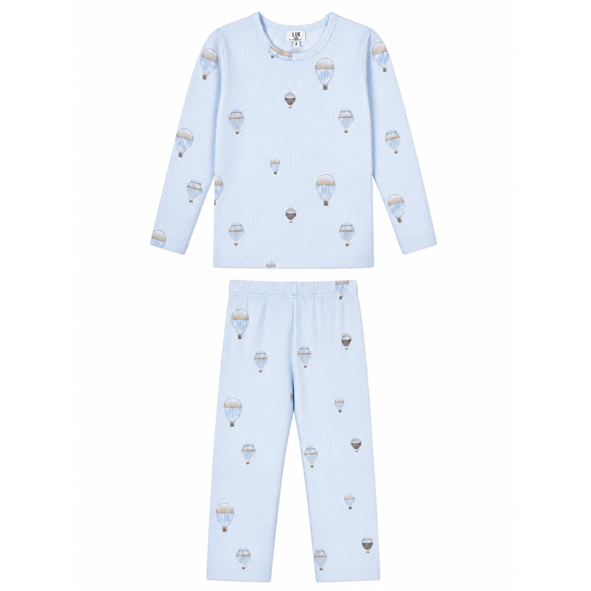 Dots and Balloon Print Set in Blue Mist by LUX Regular