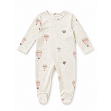 Dots and Balloon Print Footie
