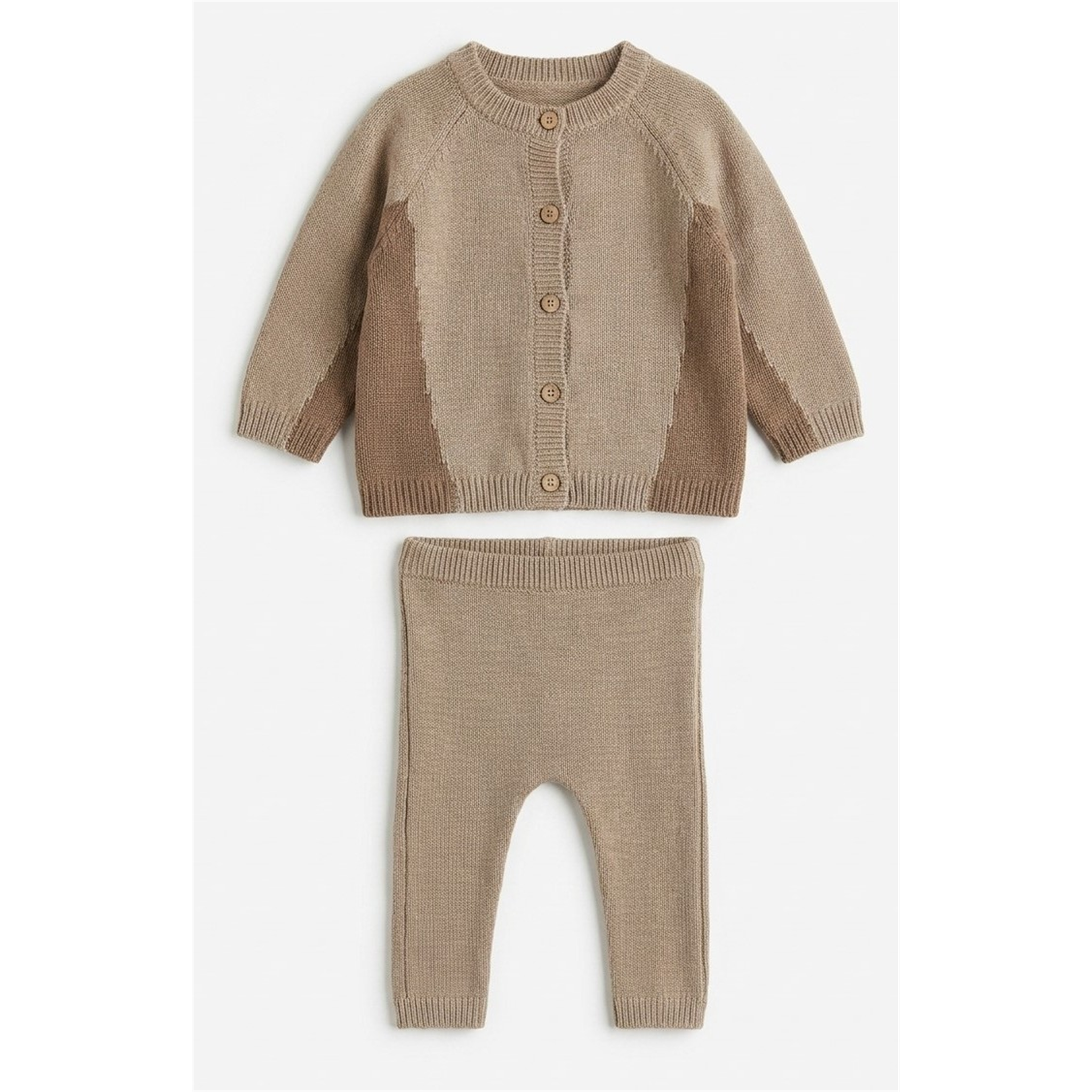 Knit Cardigan & Pants Set in Dark Almond by Mr. Mr.