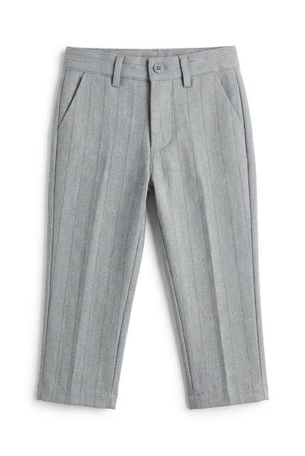 Linen Stripe Pants in Grey by Mr. Mr.