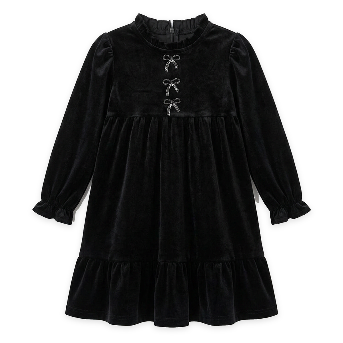 Velour Ruffle Robe in Black by Seal