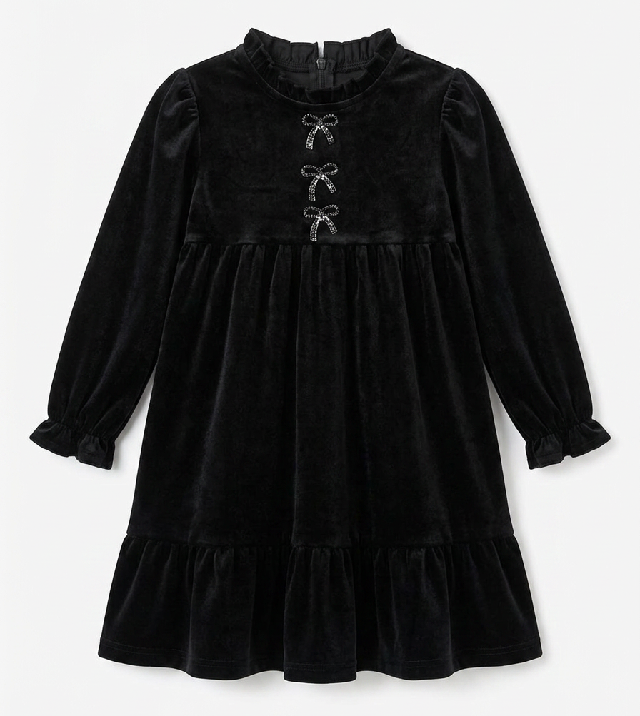 Velour Ruffle Robe