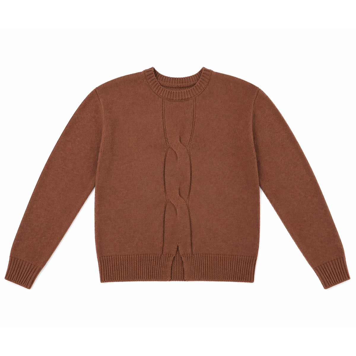 Center Cable Knit Sweater in Coffee by Noni