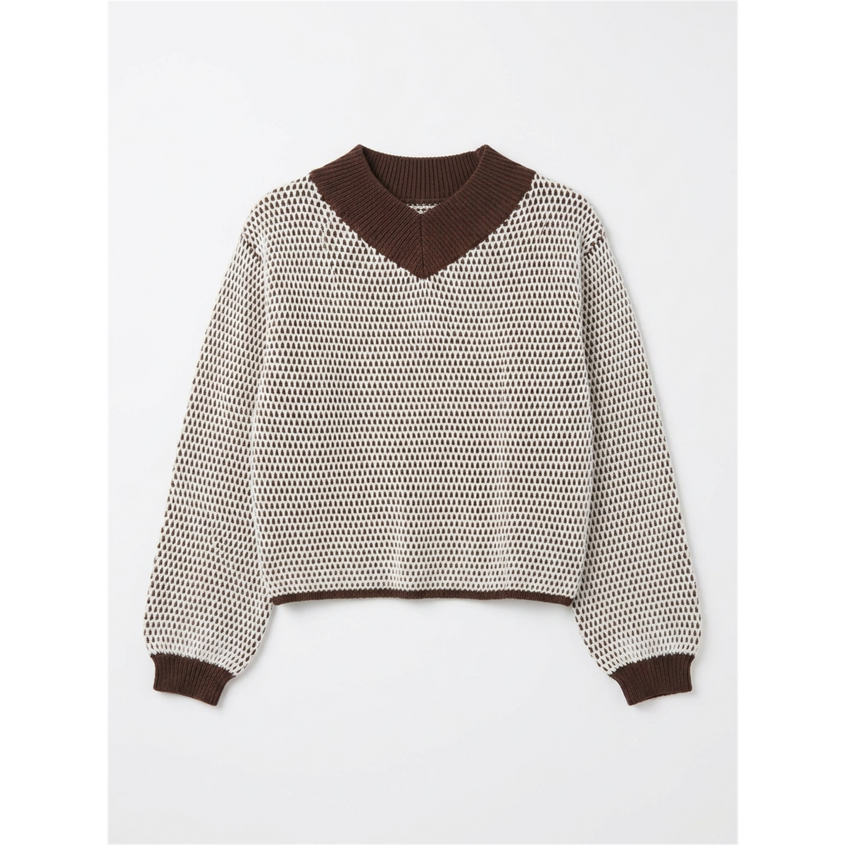Two Tone Knit in Brown by Noni