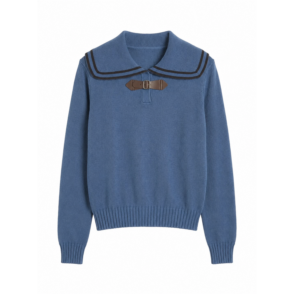 Collar Buckle Sweater in Sapphire by Noni