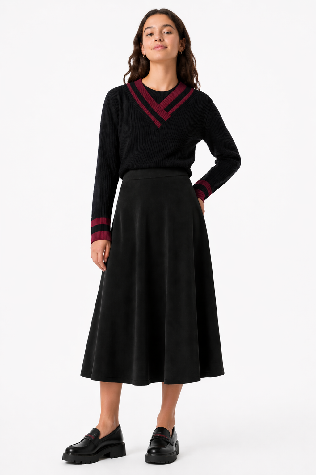 V Pull Over in Black by Noni Daily