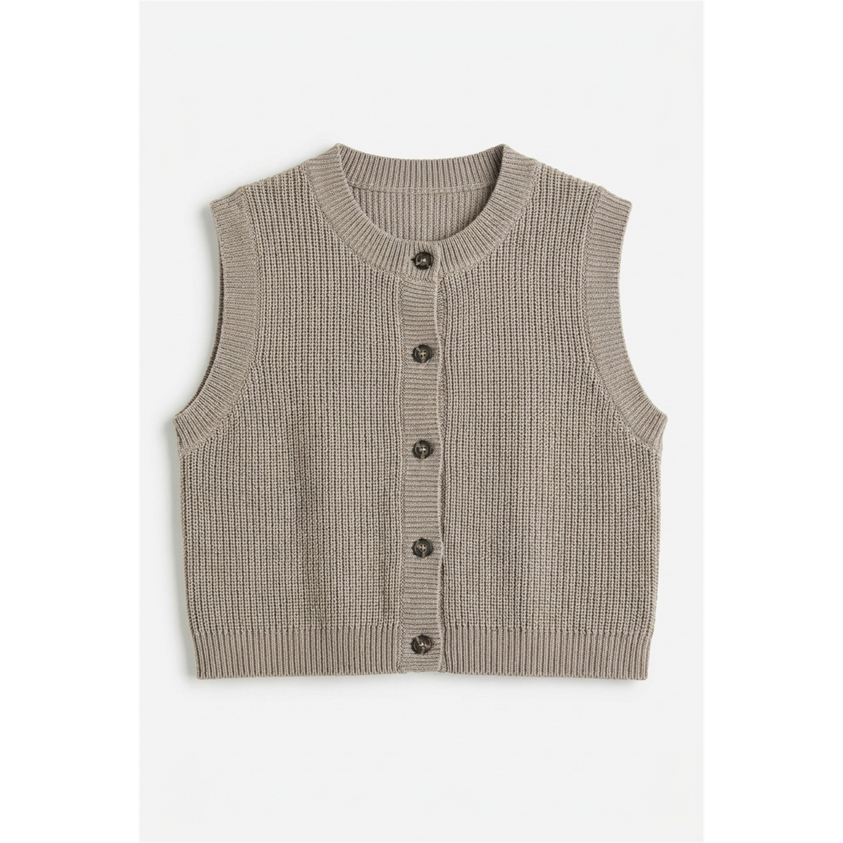 Vest in Taupe by Noni
