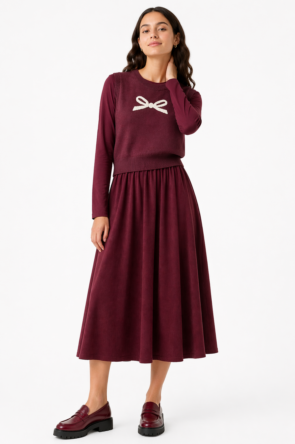 Suede Midi Dress in by Noni