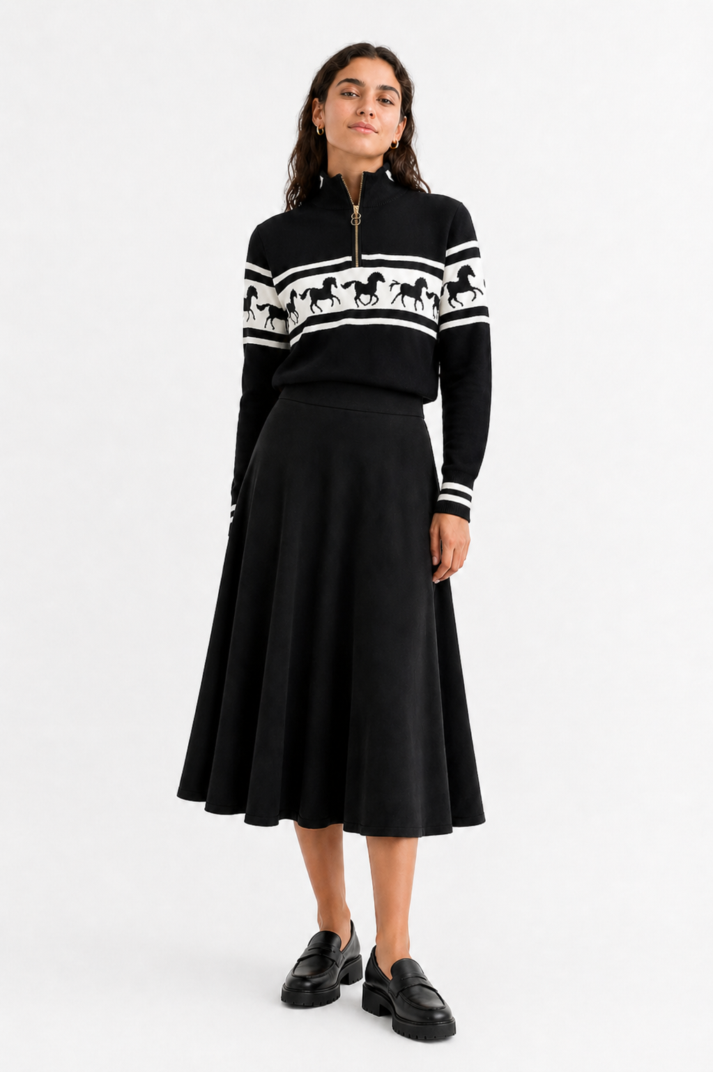 Suede Midi Skirt in by Noni