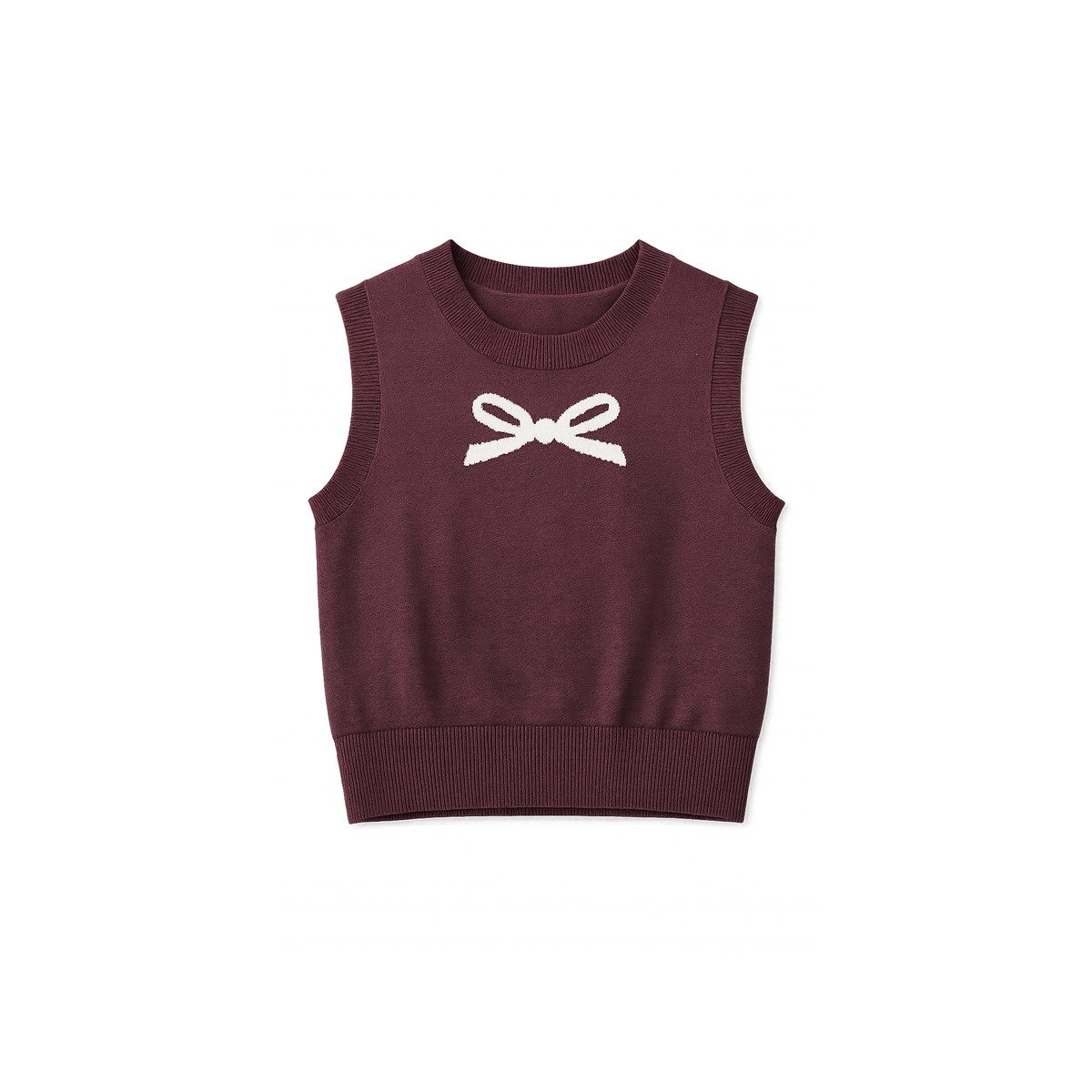Bow Vest in Burgundy by Noni