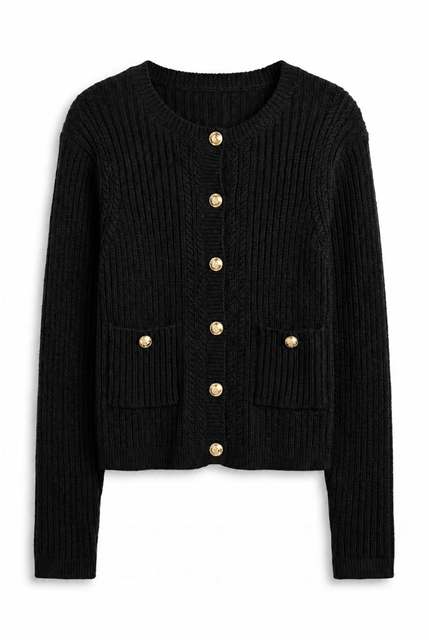 Side Braiding Knit Cardigan