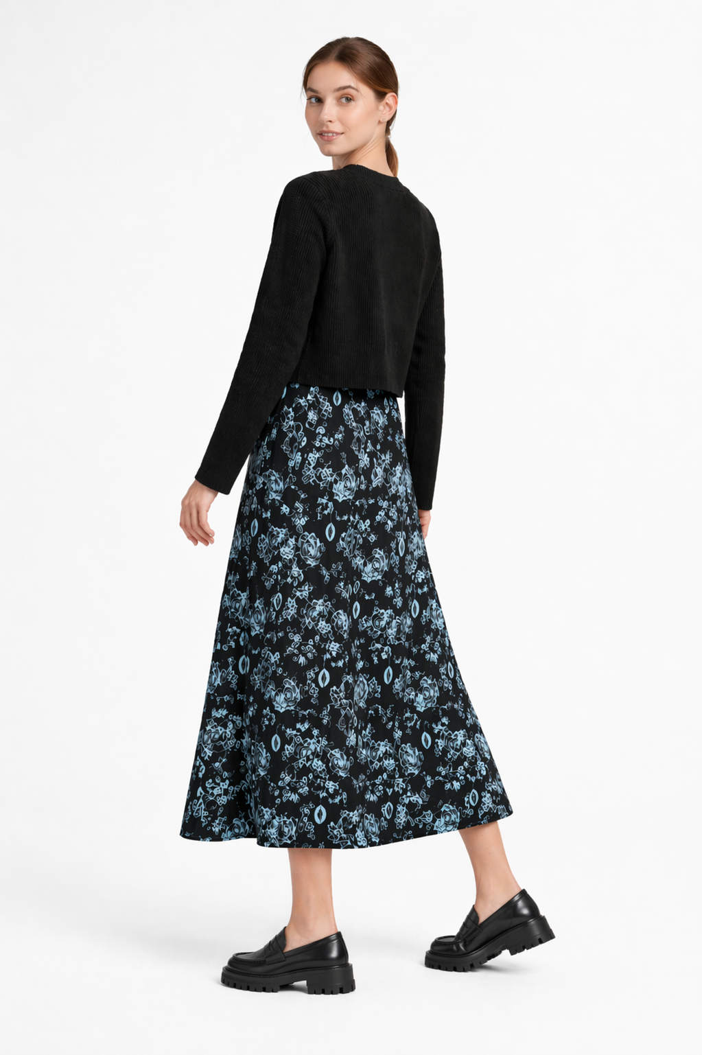 Knit And Printed Jumper Set in by Noni