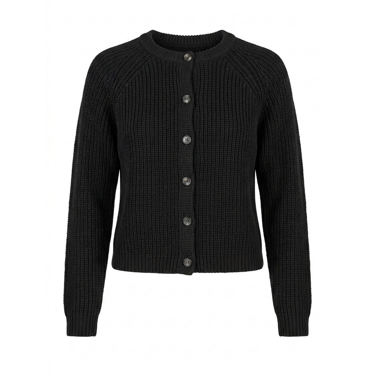 Knit Cardigan in Black by Noni