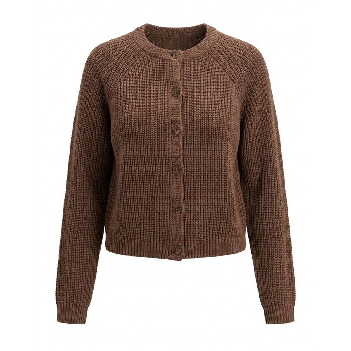 Knit Cardigan in Brown by Noni