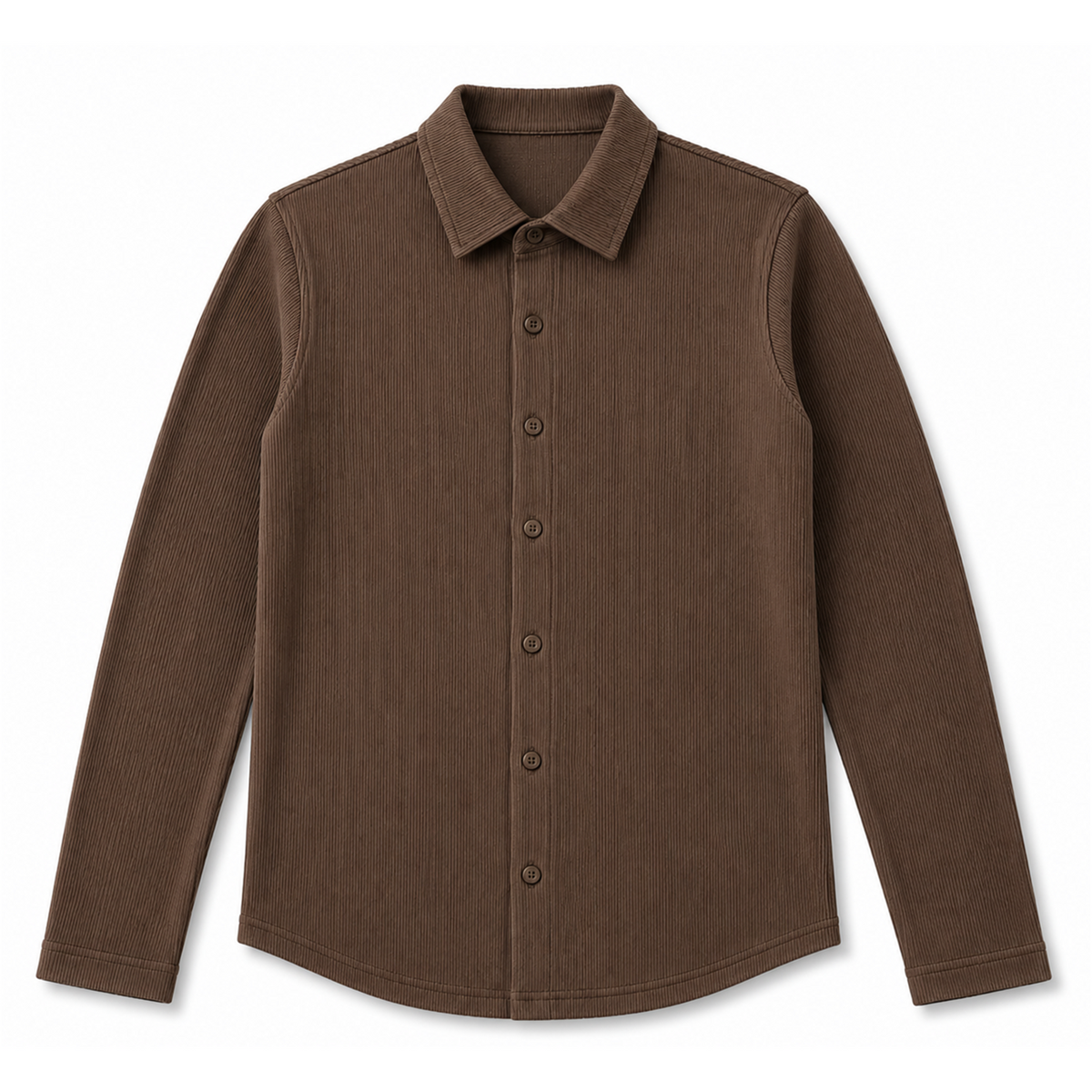 Rib Modal Shirt in Mocha by Noni Daily