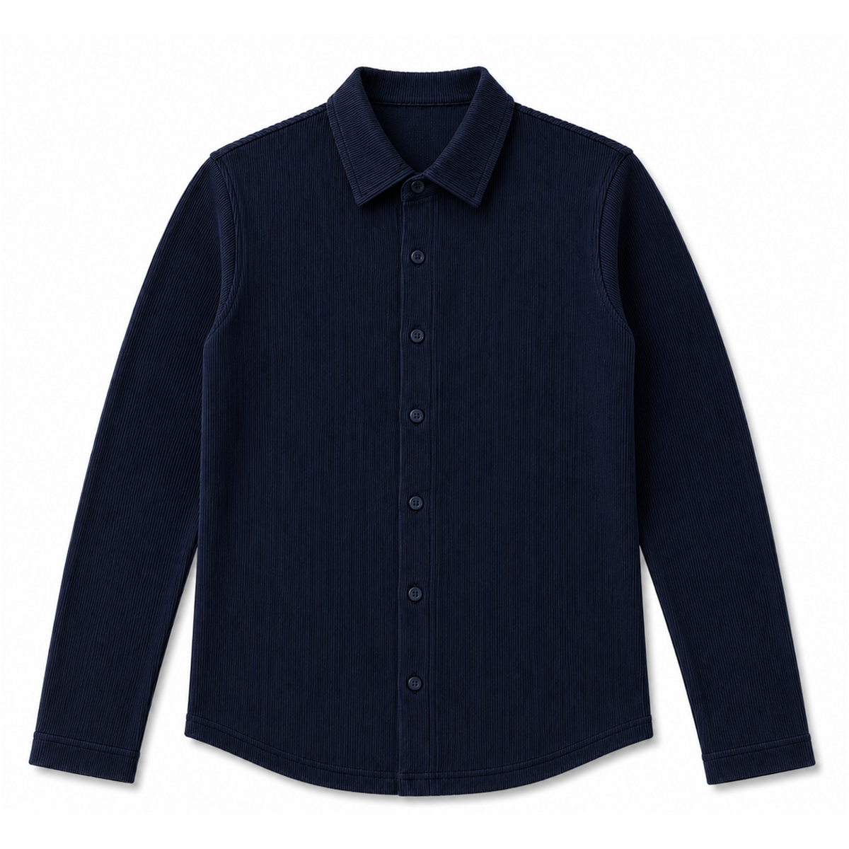 Rib Modal Shirt in Navy by Noni Daily