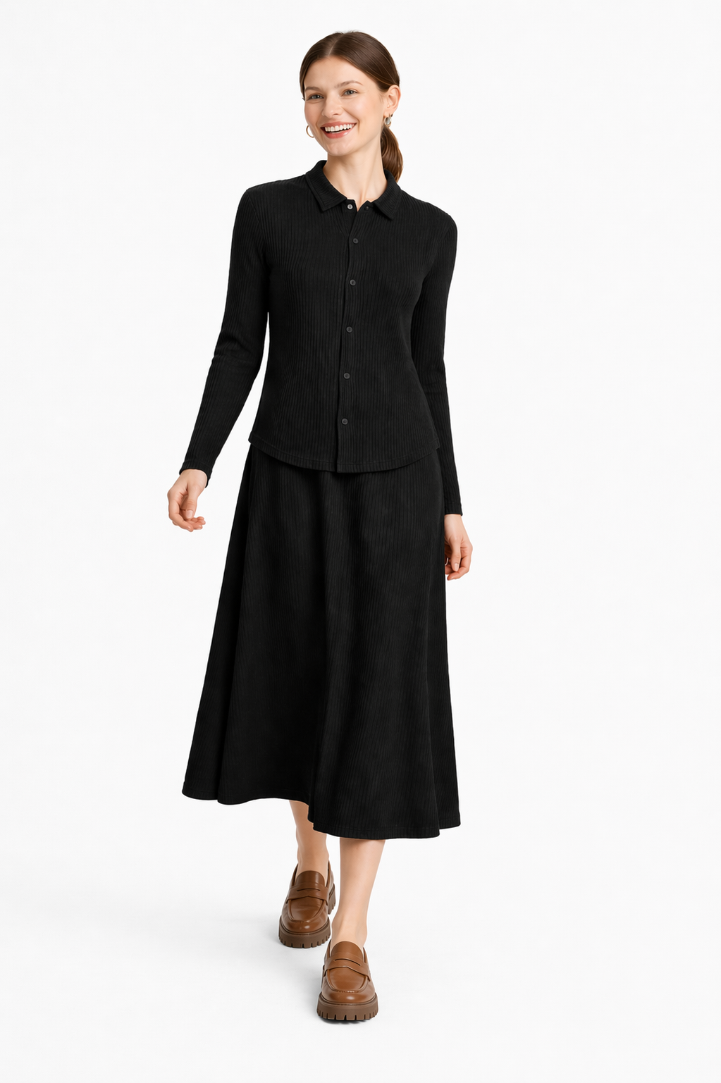 Rib Modal Shirt