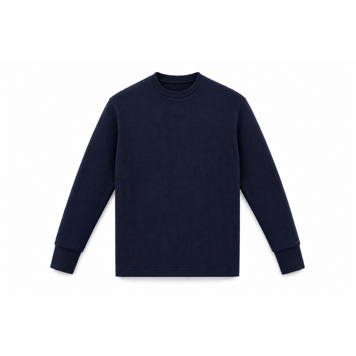Rib Modal Sweater Shirt in Navy by Noni Daily