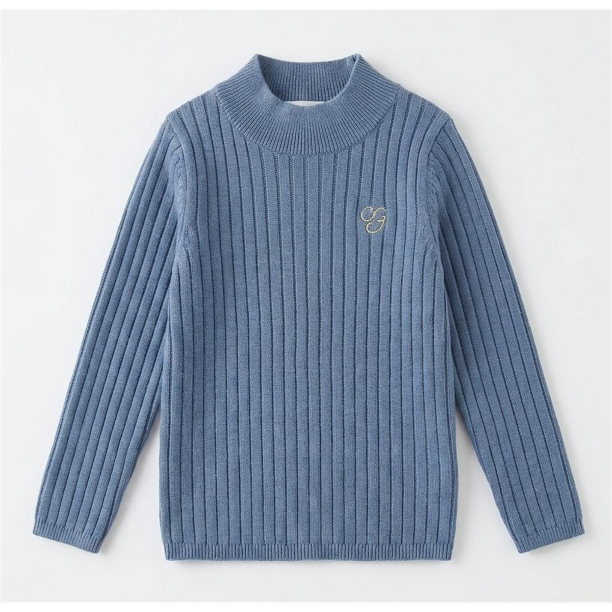 Mock Neck Rib Knit Top