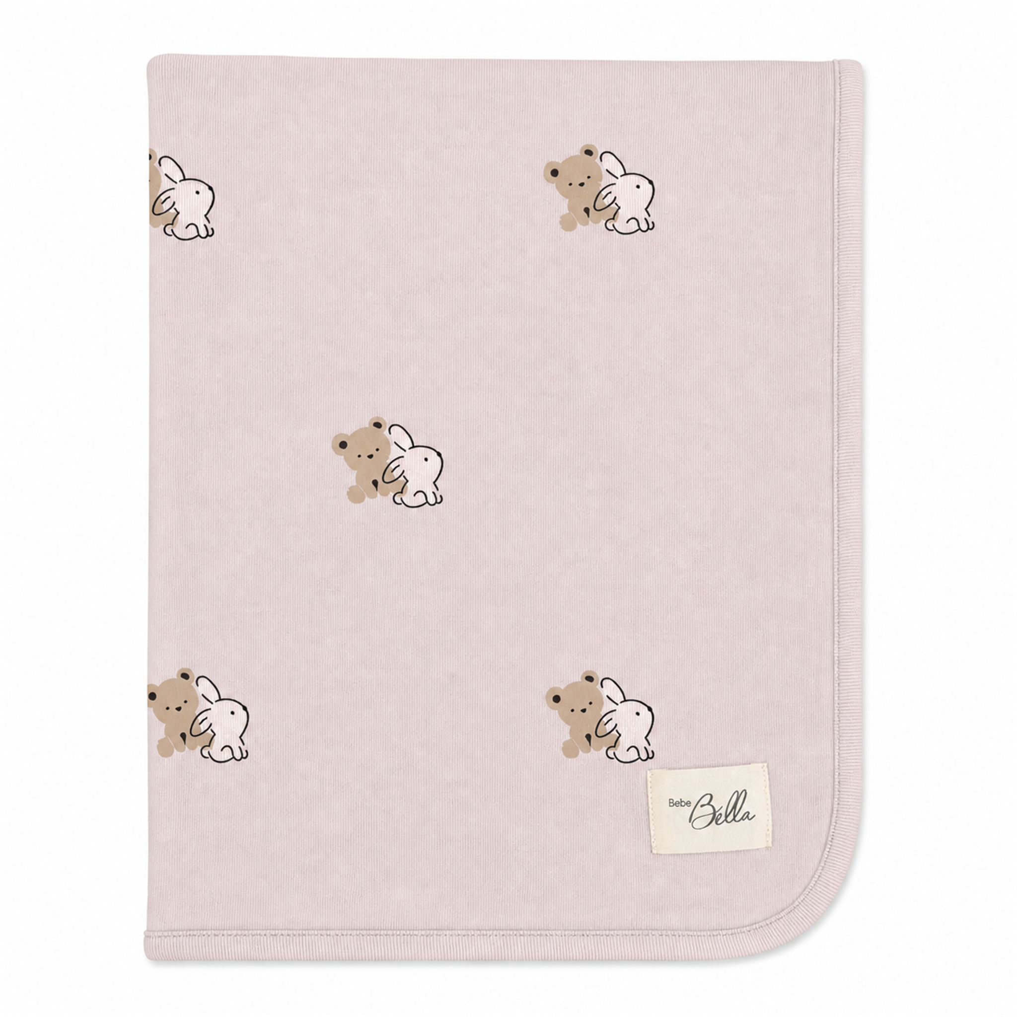 Bear & Bunny Print Blanket