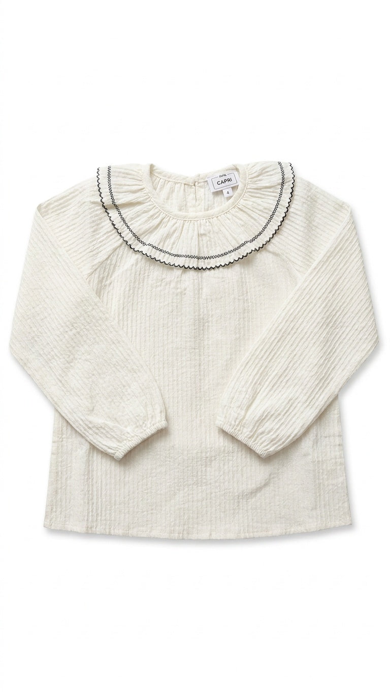Scallop Collar Blouse
