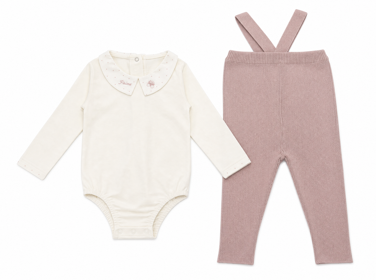 Knit Overall Set
