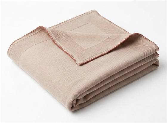 Knit Blanket With Decorative Stitch