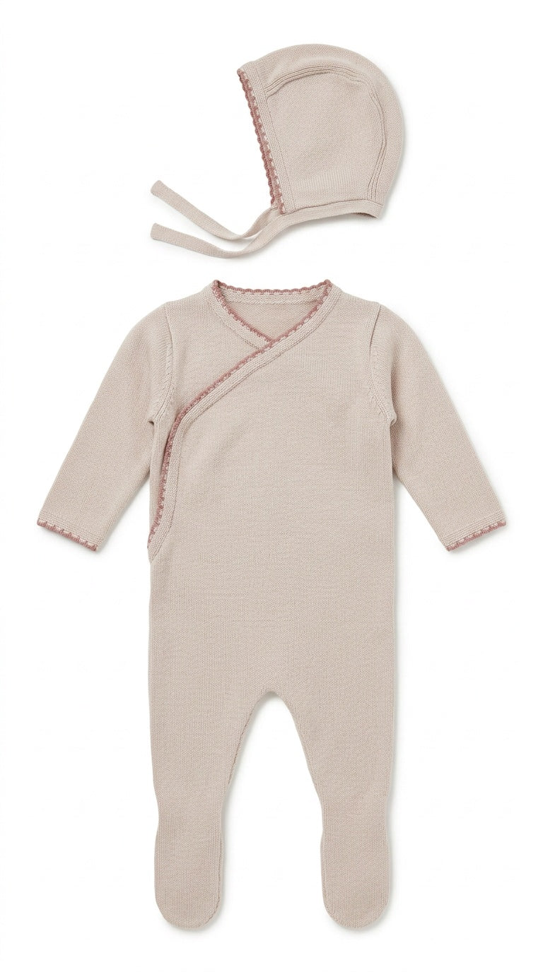 Fake Wrap Knit Footie